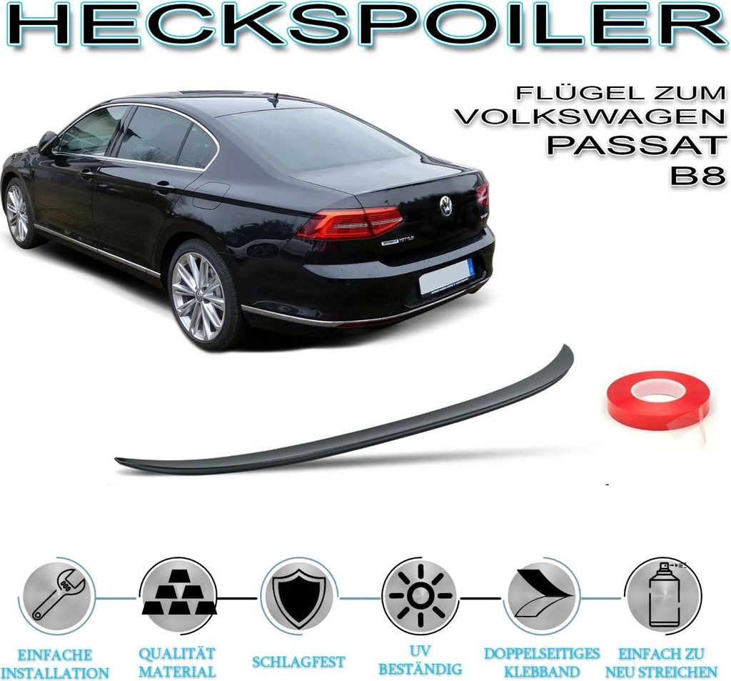 Zadný spojler spojler lip spojler lip black Pre VW Obrázok produktu 
