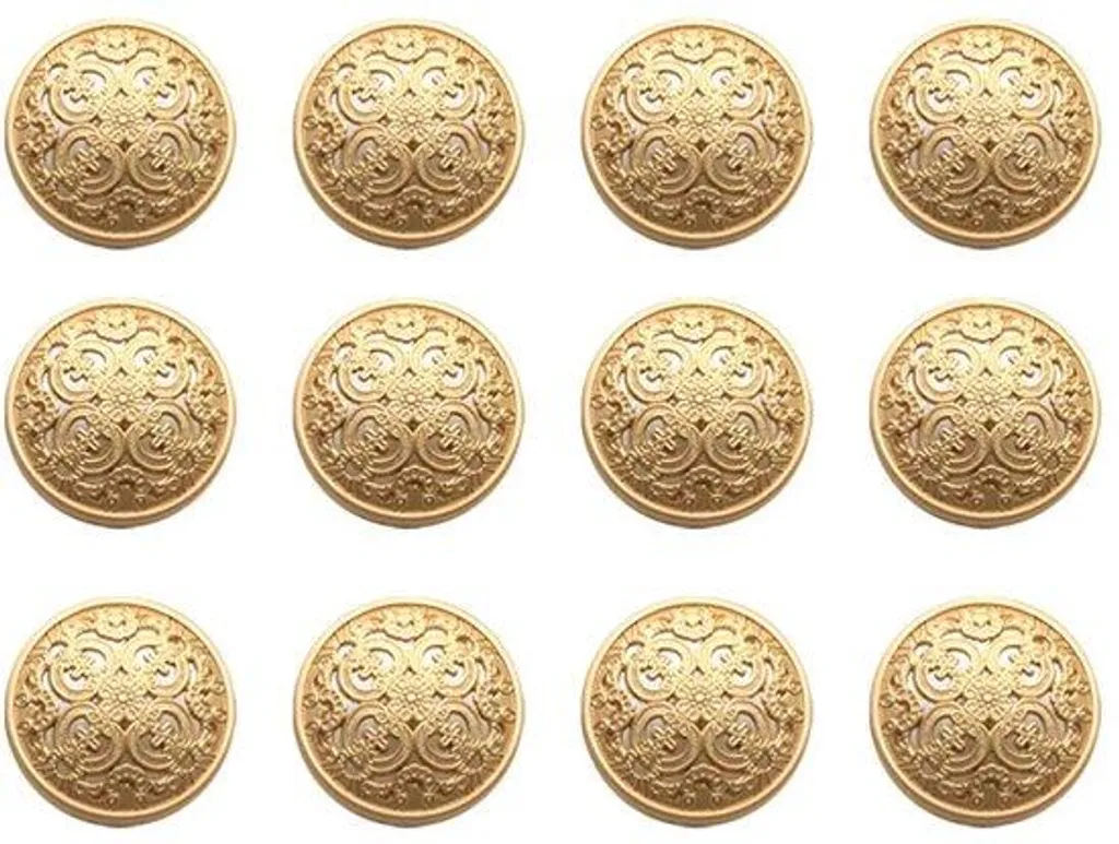 Lot de 30 boutons de mercerie dorés style ancien 20 mm pour couture DIY
