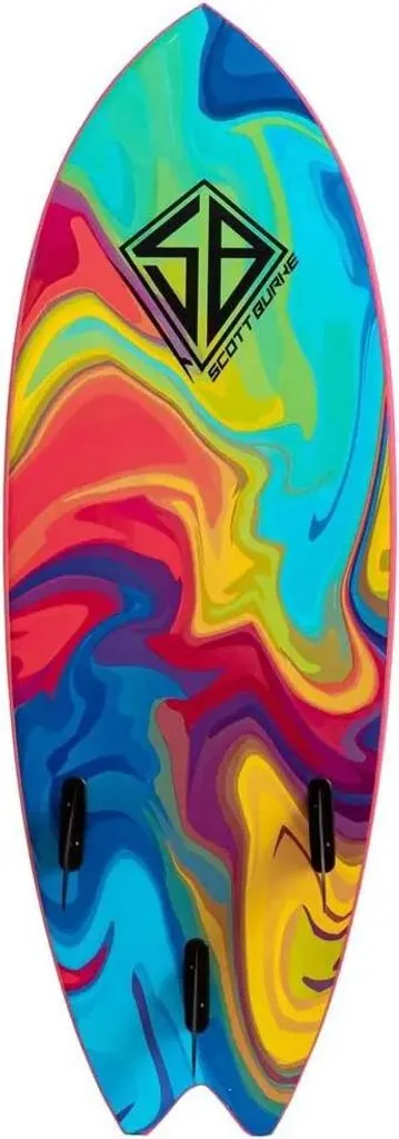 Planche de Surf Fish 5'2'' Scott Burke Multicolore pour l'Été - 2
