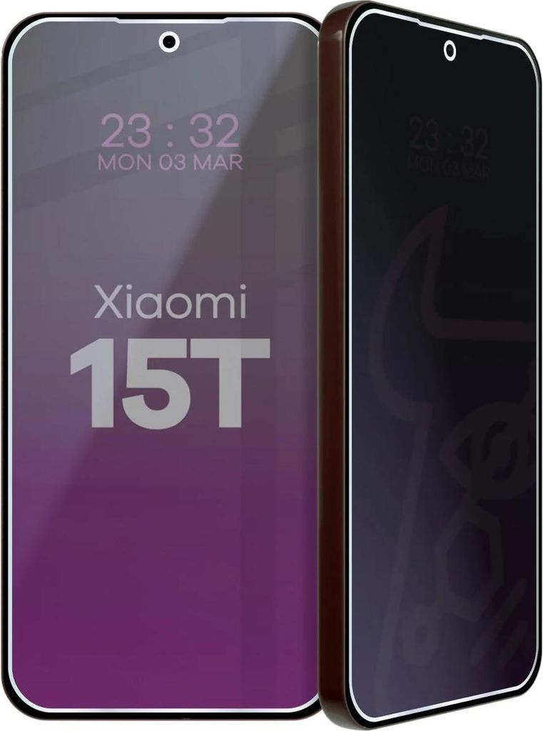 Hybridglas mit Privatschutzfilter für Xiaomi 15T, Bizon Glass Mule Shadow, Matt
