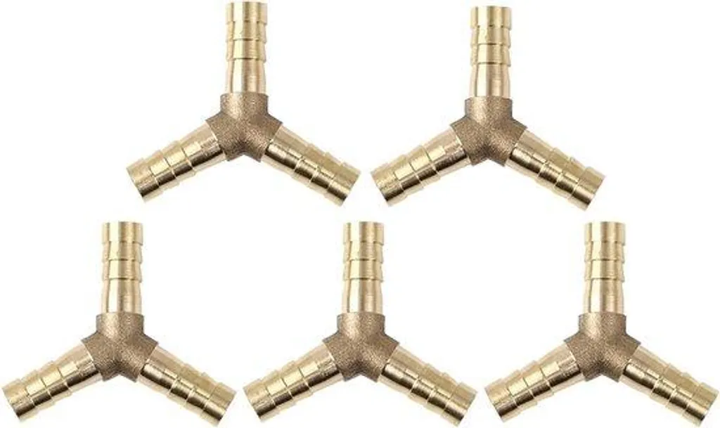 Raccord de tuyau 3 voies 8 mm laiton - Lot de 5 pour réparer les fuites