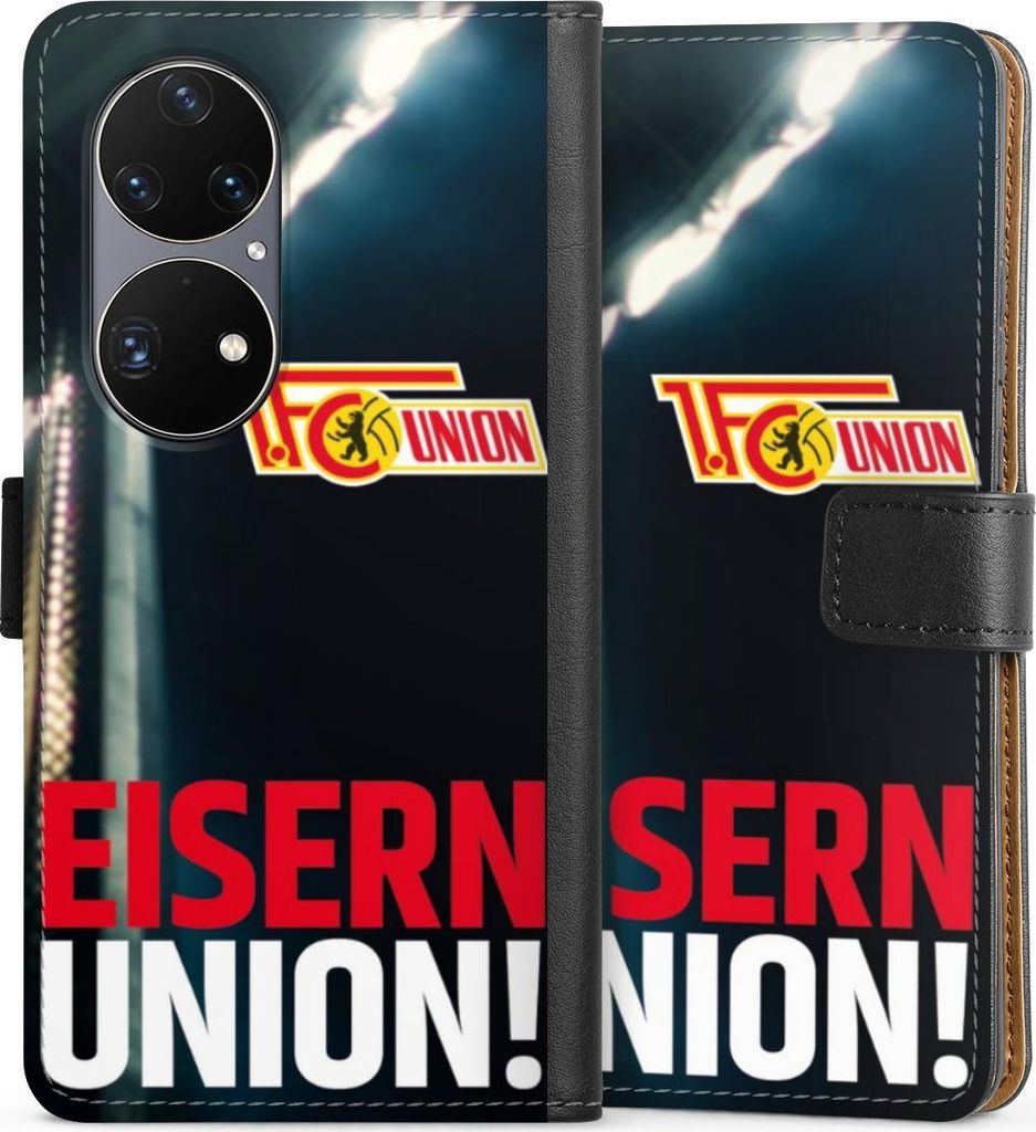 DeinDesign Klapphülle für Huawei P50 Pro Handytasche Lederhülle Tasche 1. FC Union Berlin Fanartikel Fußball