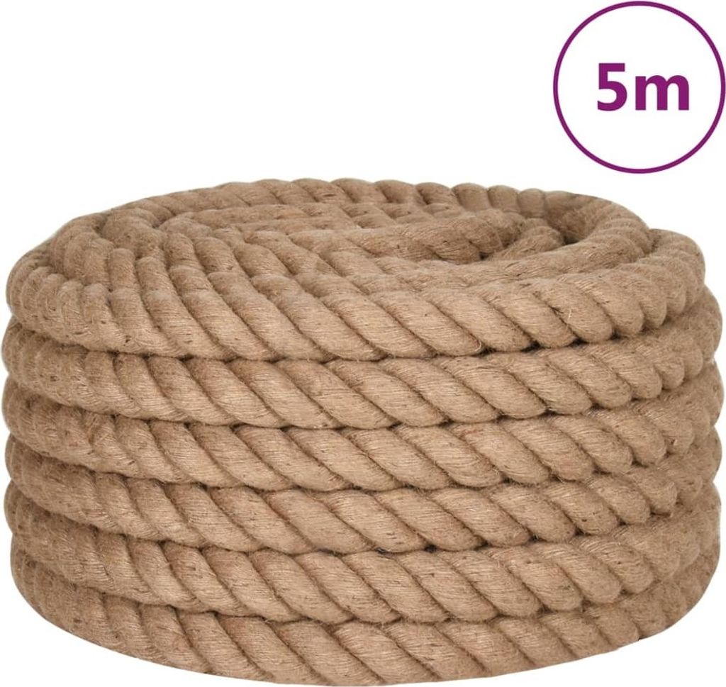 vidaXL Juteseil 5 m Länge 60 mm Stärke