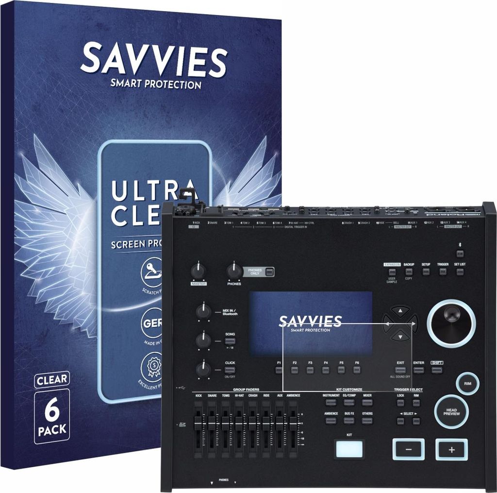 6x Für Roland V71 Schutzfolie Savvies Displayschutz Display Schutz Folie Klar Transparent