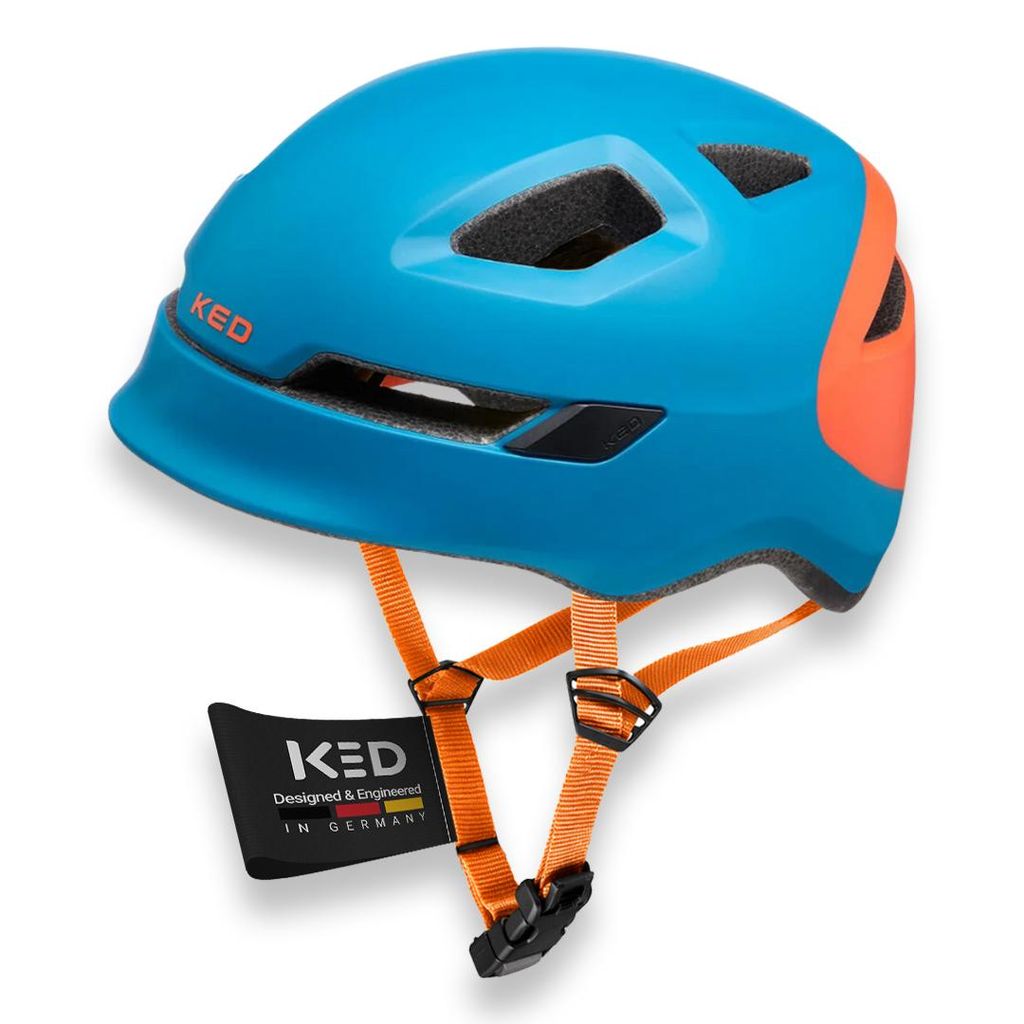 KED Pop II Lite Kinder Fahrradhelm Mit Ultraleichtem Design & Sicherem K-FIT System, Kinderhelm Farbe: Pop II Lite Petrol Orange Matt Größe: 48-5...