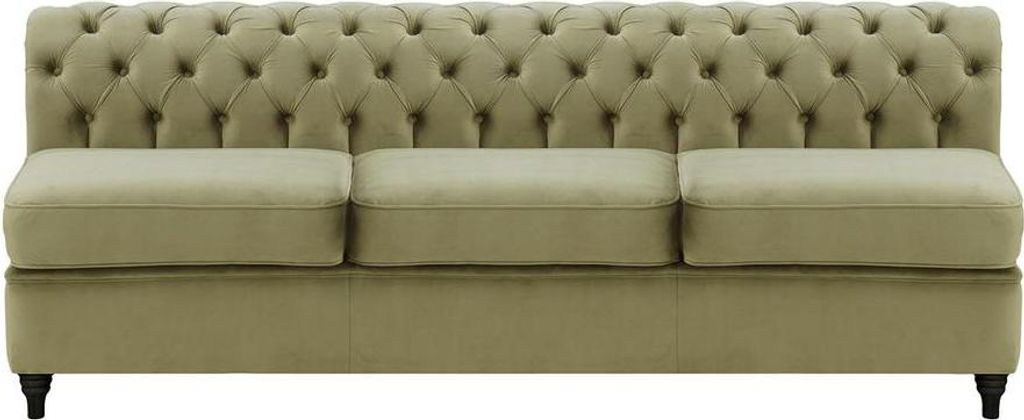 Chesterfield Modul - Innenelement, dreisitzig (3CP)-Velluto 3-black
