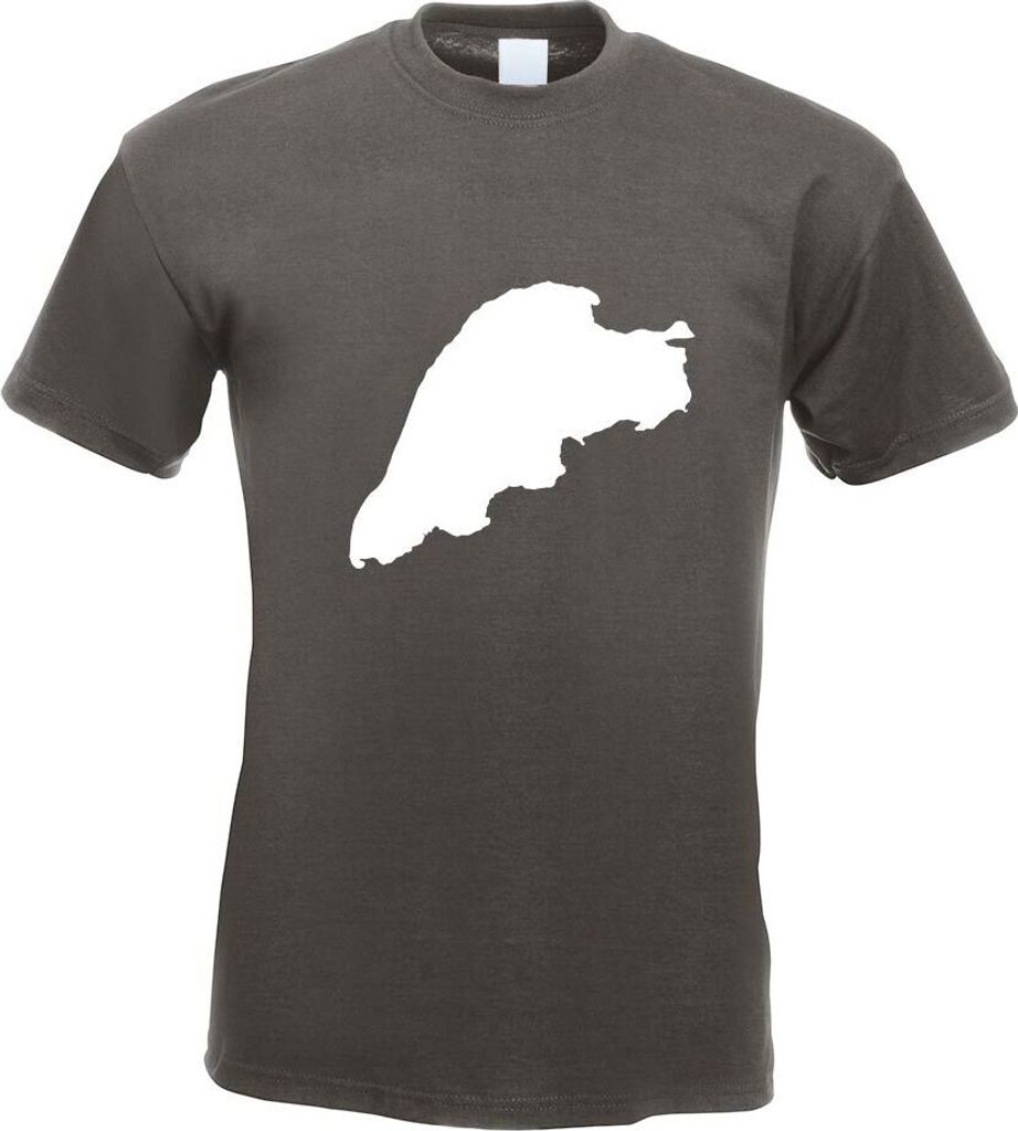Kiwistar - T-Shirt - Graphit - Ummanz - Deutschland - Insel Motiv Bedruckt Funshirt Design Print - mit Motiv Bedruckt - Funshirt Design - Sport - F...