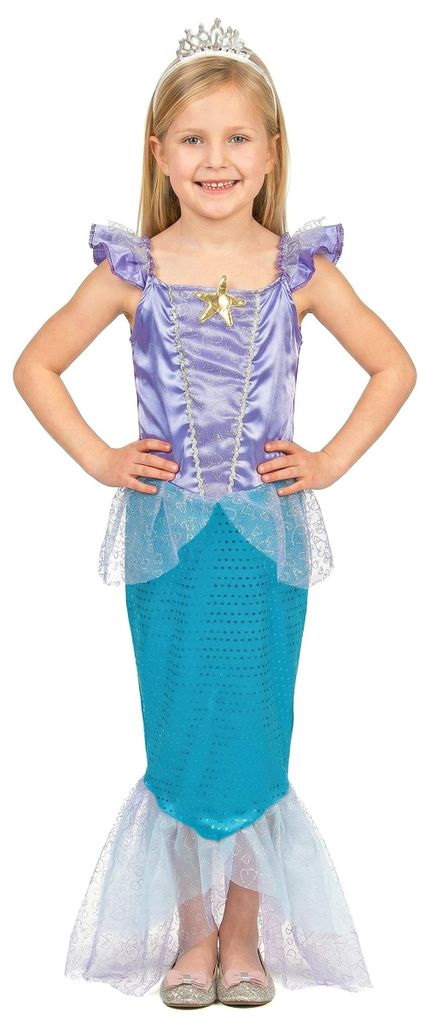 Meerjungfrau-Kostüm für Mädchen blau-violett - 110-122 (4-6 Produktbild 