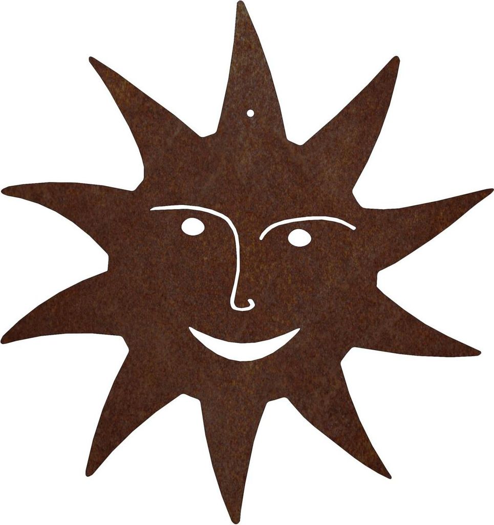 CORGARDEN Záhradná dekorácia slnko, 29 x 29 cm, corten Obrázok produktu 