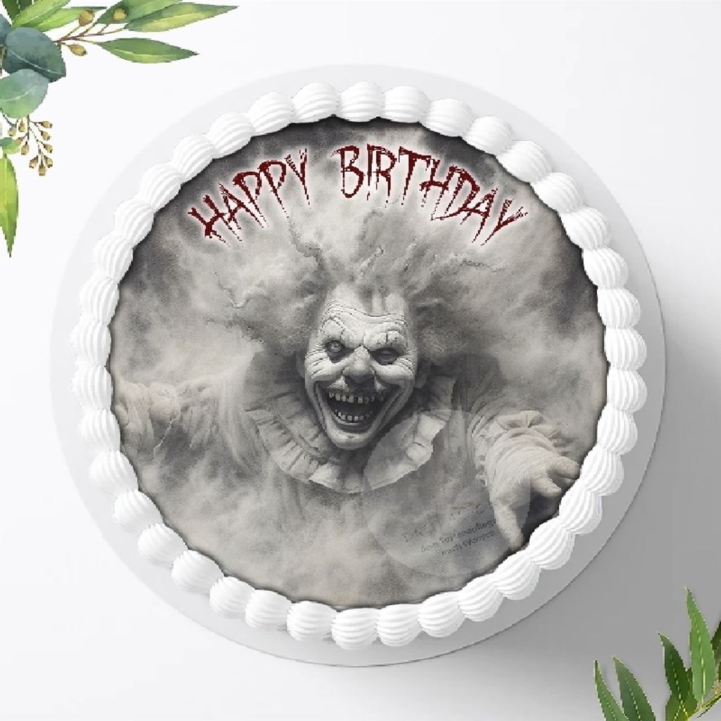 Für die Geburtstags Torte ein Tortenaufleger, Zuckerbild mit dem Motiv: Halloween , Essbares Foto für Torten, Fondant, Ø 20cm, 1407z