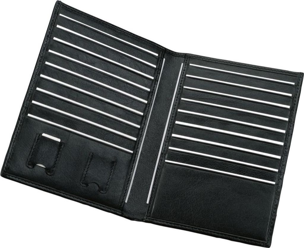 Alassio Visitenkarten- / Kreditkarten-Etui Leder schwarz