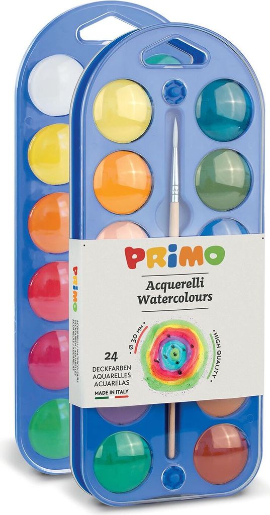 Aquarellpalette 24 Farben Ø 30 mm