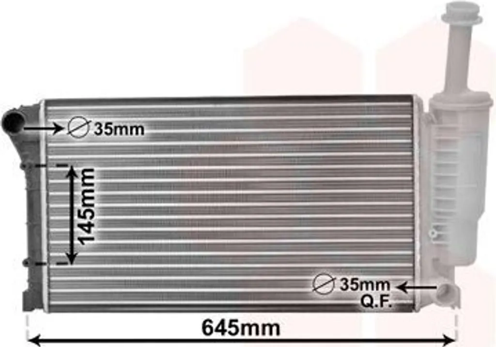 Radiateur Moteur Haute Résistance pour FIAT Panda Classic Van Wezel