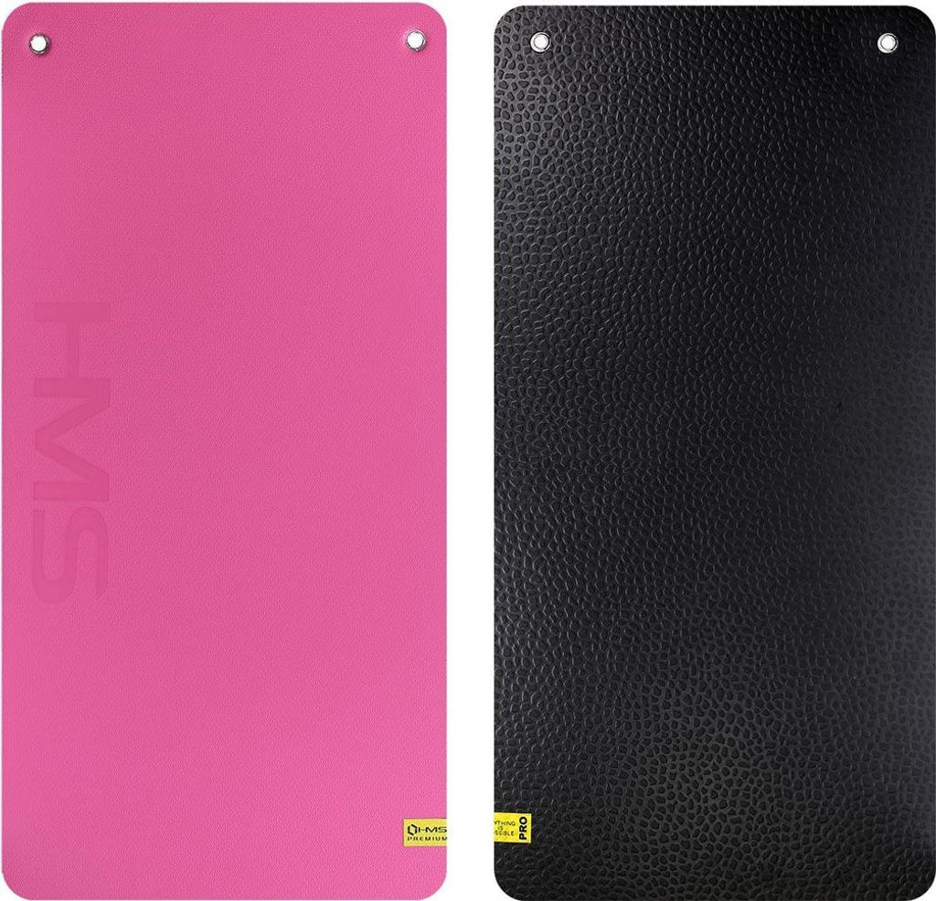 Fitnessmatte, Pink-Schwarz, rutschfest, 6mm dick