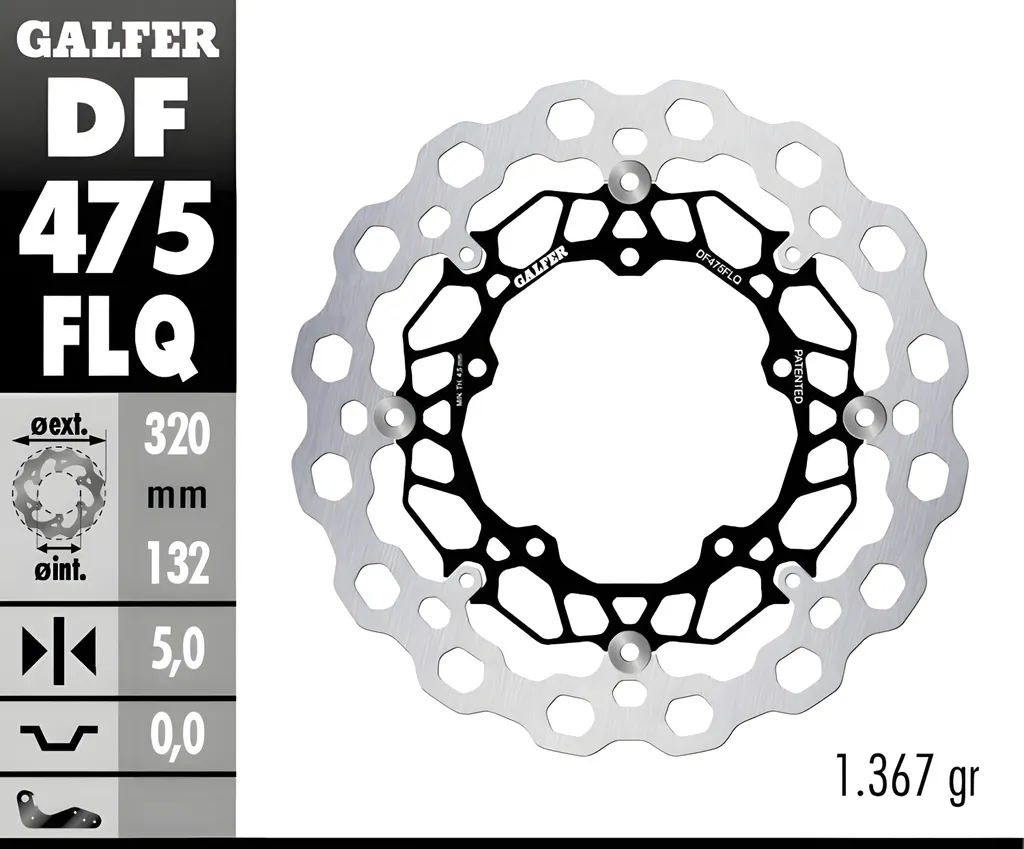 Paire de Disques de Frein Avant 320mm Galfer CUBIQ pour Yamaha R1 et FZ1