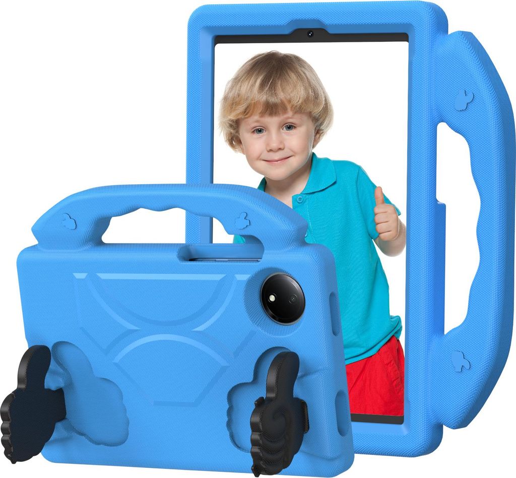 Kinder Schutzhülle für Xiaomi Redmi Pad SE 8,7" 4G 2024, Leicht EVA-Schaum mit Griff Ständer Hülle Blau