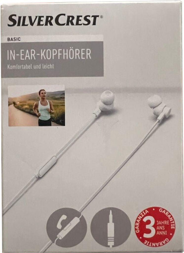 Silvercrest In-Ear-Kopfhörer mit Freisprecheinrichtung 3,5-mm-Klinkenstecker 1 Stück