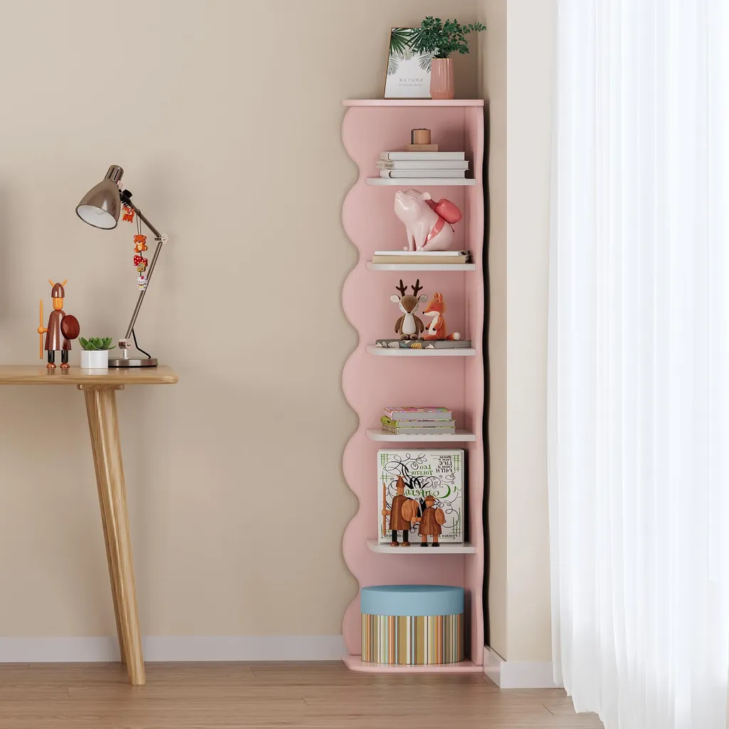 Étagère d'angle Vestnes : Solution gain de place chambre enfant MDF - 2