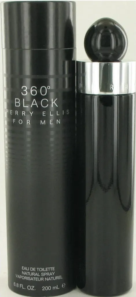 Perry Ellis 360 Black Homme - Parfum longue durée en spray de 200 ml