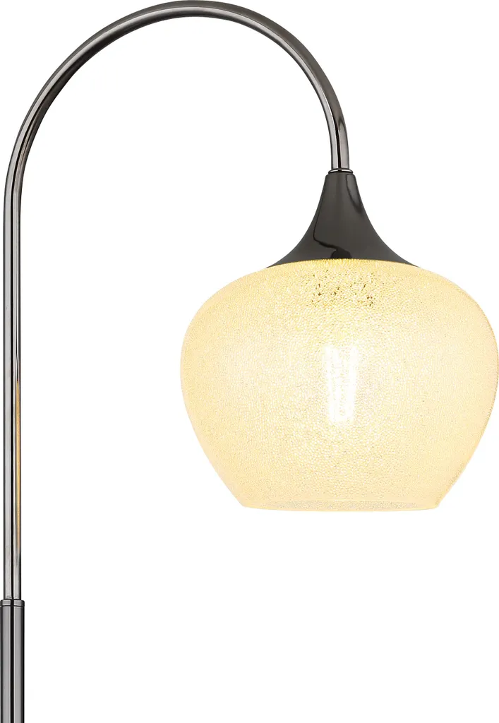 Lampadaire de lecture noir et chrome E27 idéal pour coin canapé et bureau