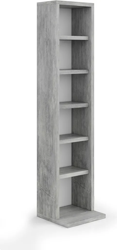 Meuble de rangement CD Vicco vertical étagère aspect béton