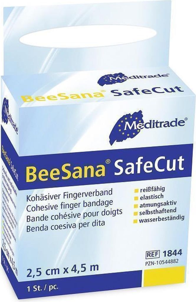 5 Beesana Safecut - Fingerverband - Pflaster - blau - 2,5 cm x 4,5 m