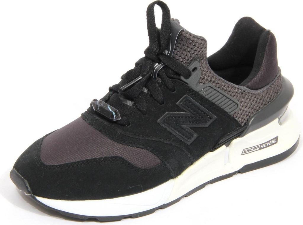 H0924 sneaker donna NEW BALANCE 997 Frauen Wildleder/Stoff Schuh schwarz/grau