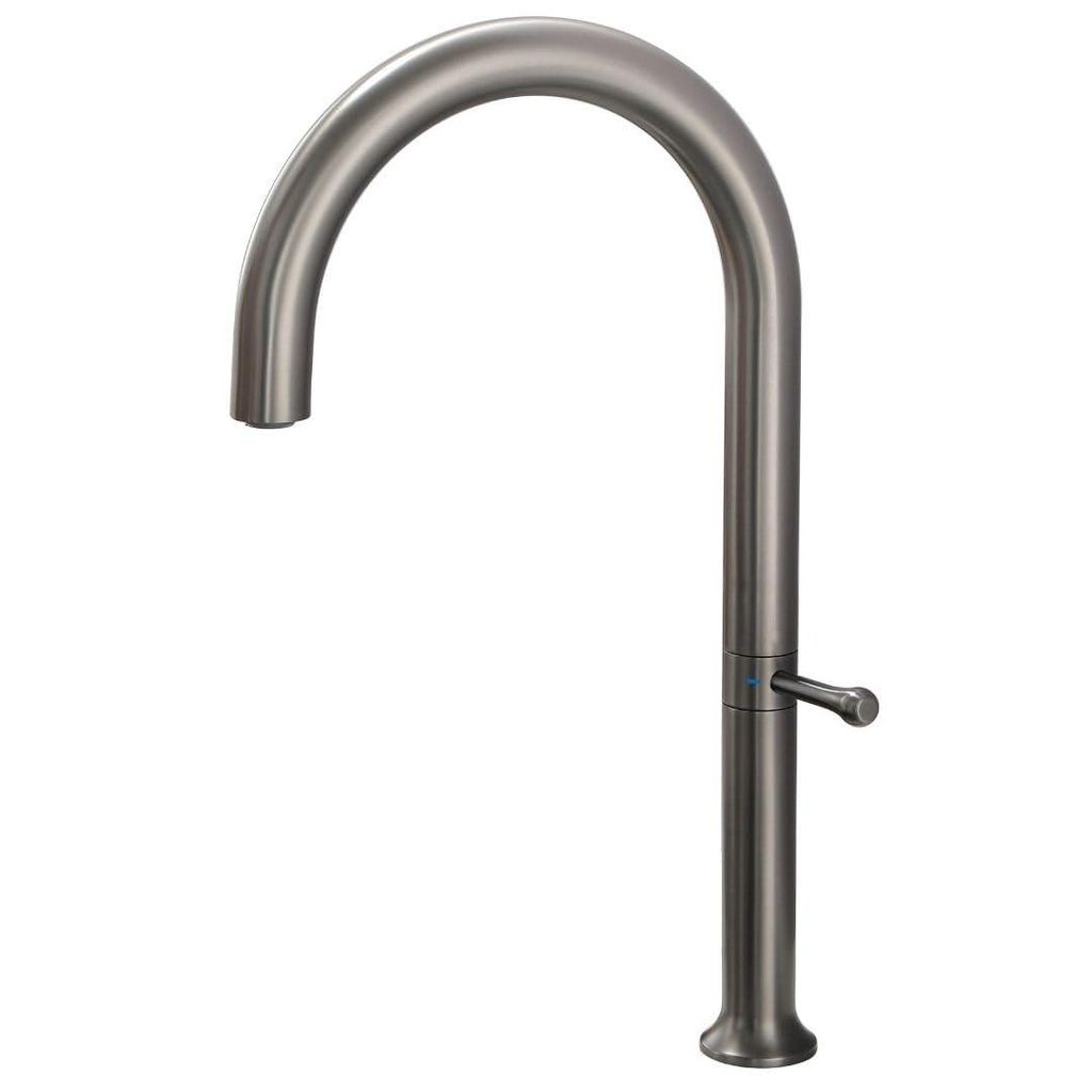 GranMaster GRAVIS Küchenarmatur Edelstahl – Gun Metal Grau, 360° Schwenkauslauf, Modernes Design, Einhebelmischer, Wasserhahn mit Luftsprudler