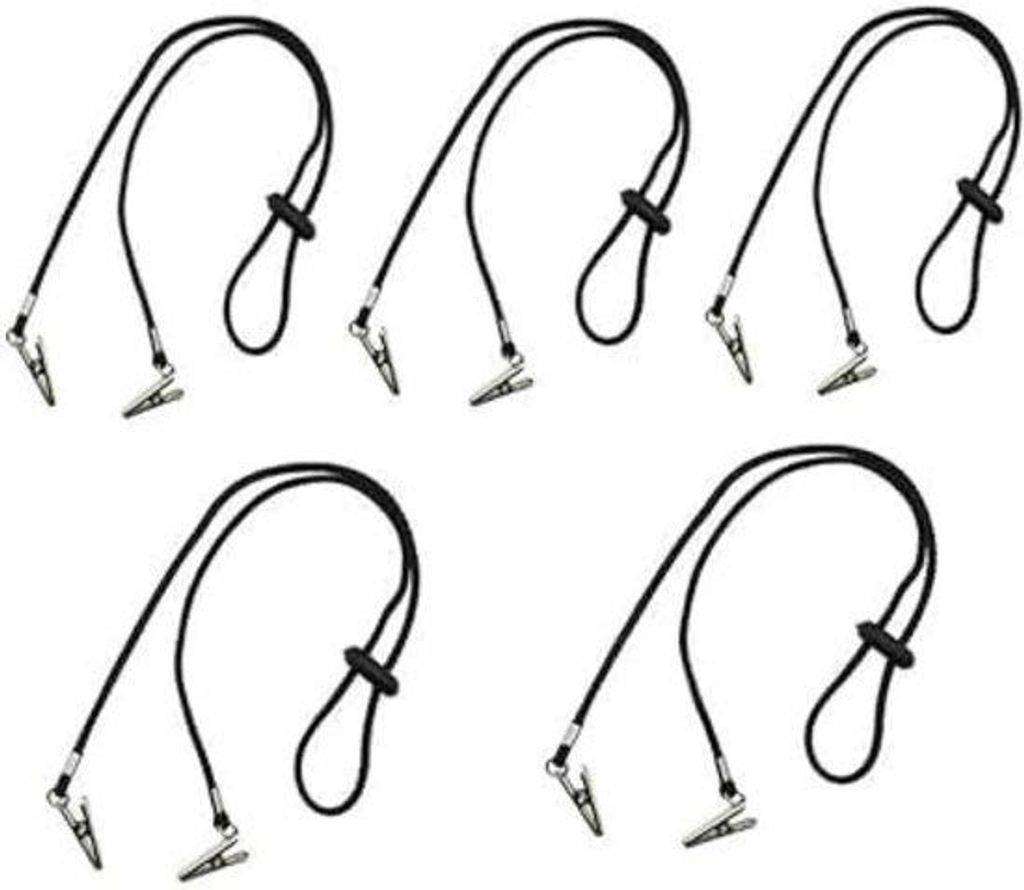 Servetklemmen-Set - 5 Stück - 62cm Polyester - Servetklemmen für Senioren, Kinder und Erwachsene