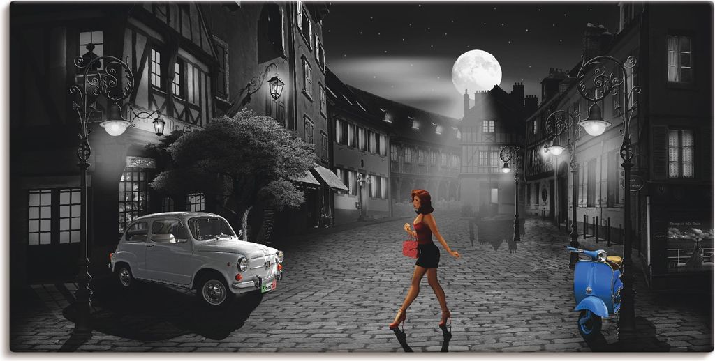 ARTland Leinwandbild Feierabend in bella Italia Größe: 40x20 cm