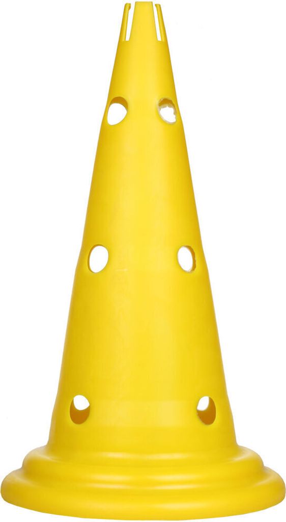 Lot de 2 cônes de signalisation jaunes, avec orifices, de Image du produit 