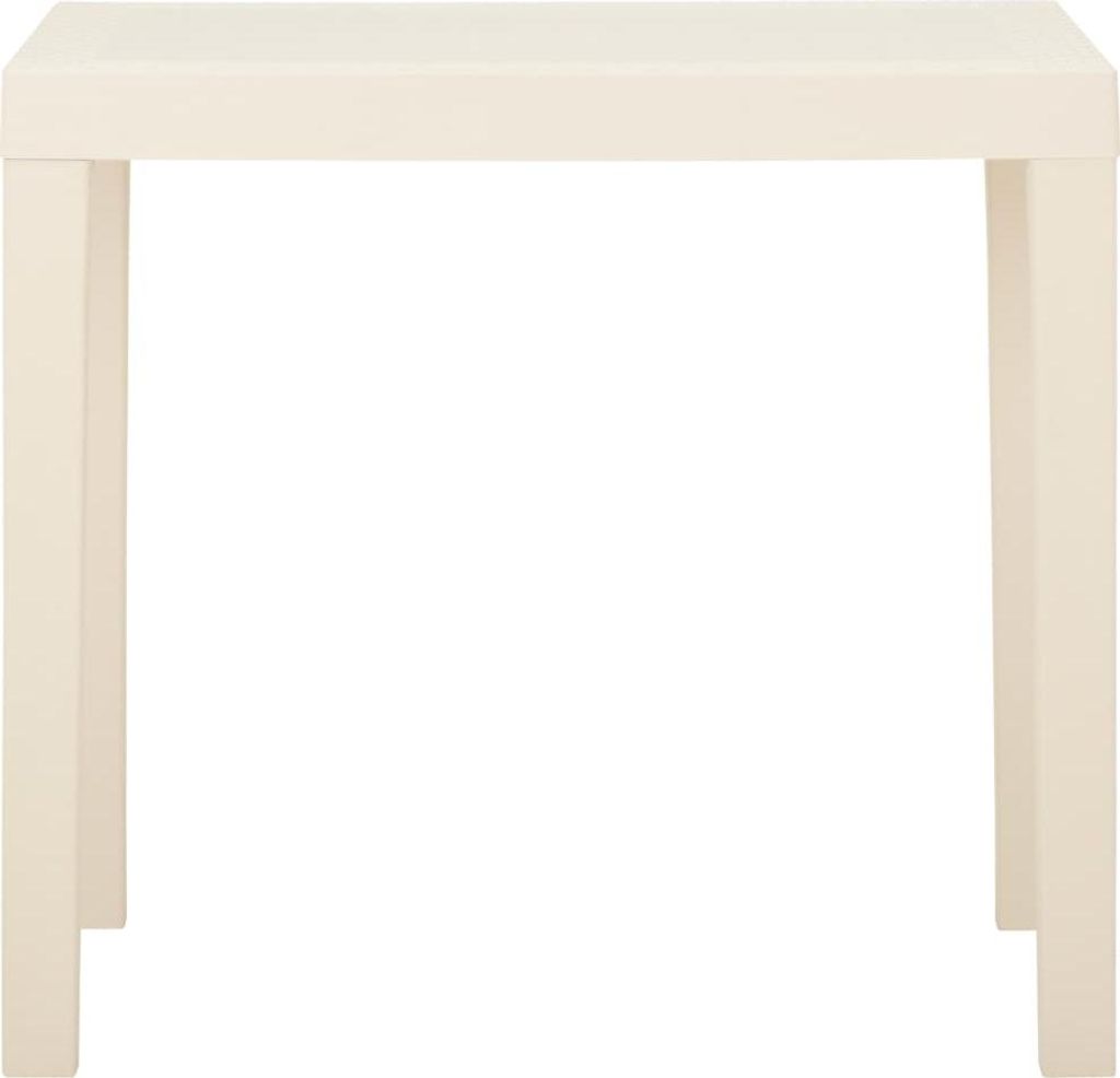 vidaXL Gartentisch Weiß 79x65x72 cm Kunststoff Produktbild 