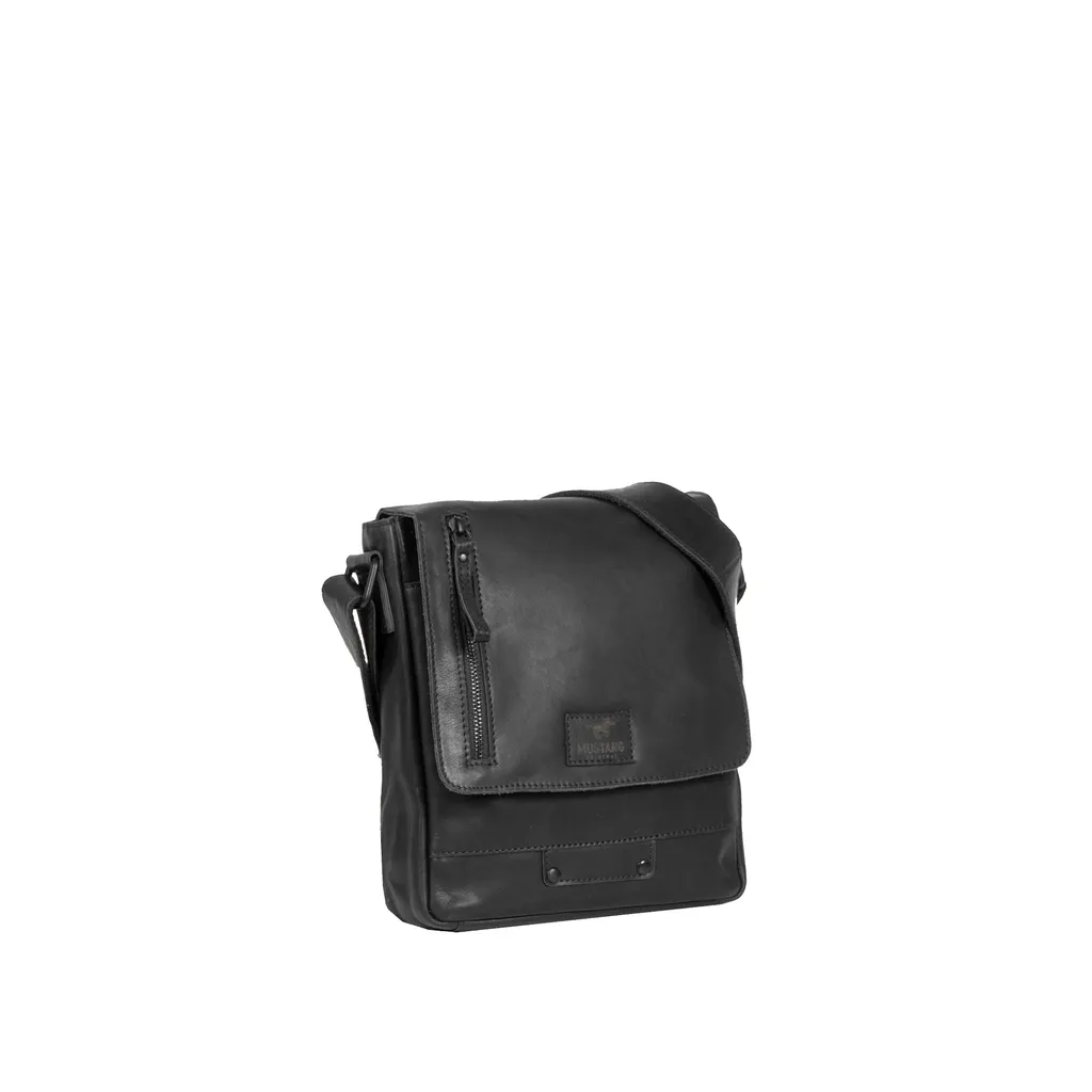 MUSTANG Pelle borsa a tracolla San Marino Leather Crossbody Bag Black nero