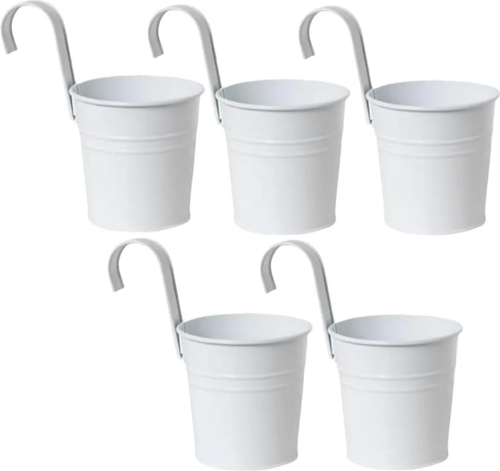 Pots de fleurs suspendus blancs pour herbes aromatiques et décoration
