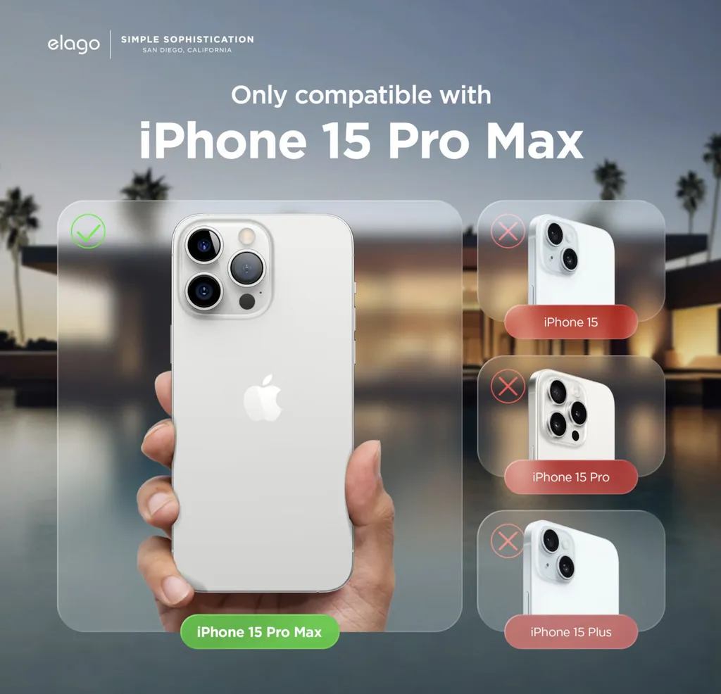 Coque iPhone 15 Pro Max Elago - Anti-rayures et prise en main Stone