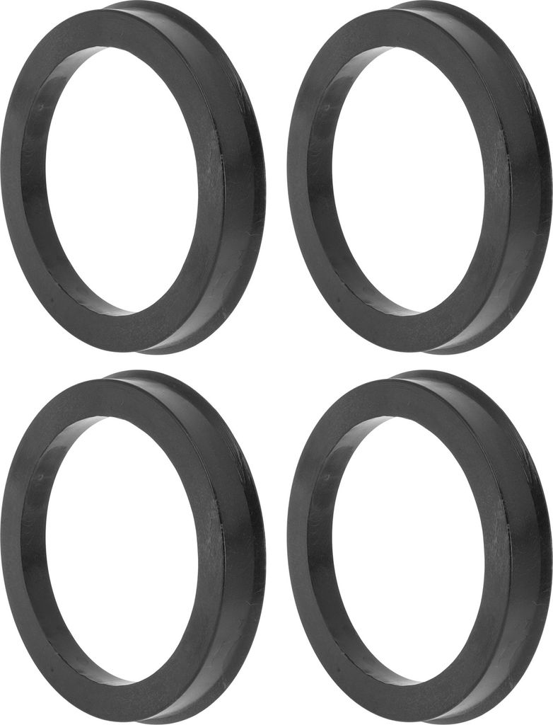 68,1 mm bis 54,1 mm Auto-Radnaben-Zentrierringe Schwarzes Polycarbonat-Räderzentrumswelle-Stoßdämpfende Nabenringe 4 Stück