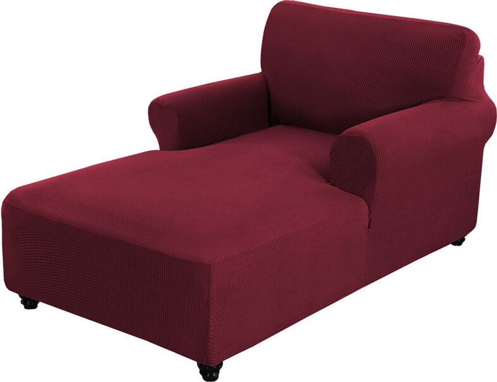 (F) Stretch-Liegebezug für Wohnzimmer, Chaiselongue-Bezug mit zwei Armlehnen, Chaiselongue-Bezug für Schlafzimmer, Chaiselongue aus weichem Jacqu...