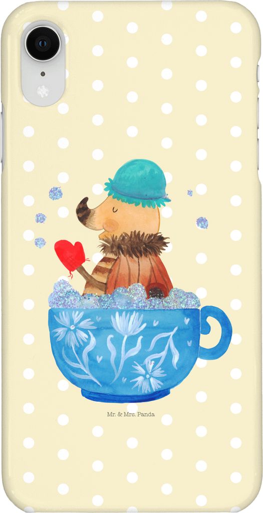 Mr. & Mrs. Panda Iphone XR Handyhülle Nachtfalter Schaumbad - Gelb Pastell - Geschenk, Zeitmanagement, WC, Bad, Tasse, Badezimmer, Handy Case, Lus...