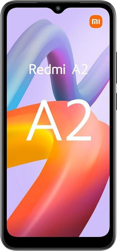A smartphone with a colorful abstract background.