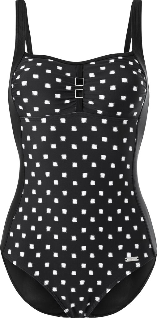 LASCANA Badeanzug schwarz-weiß Größe 38 Cup C