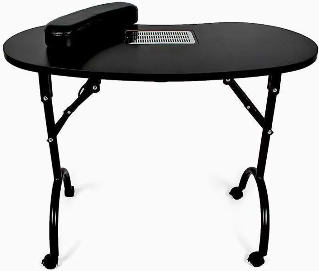 Table de Manucure Pliable Easynails avec Valve d'Écoulement Intégrée Noire