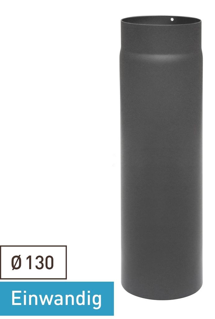 Raik Basic Längenelement 130mm gussgrau L: 500mm für Rauchrohr / Ofenrohr