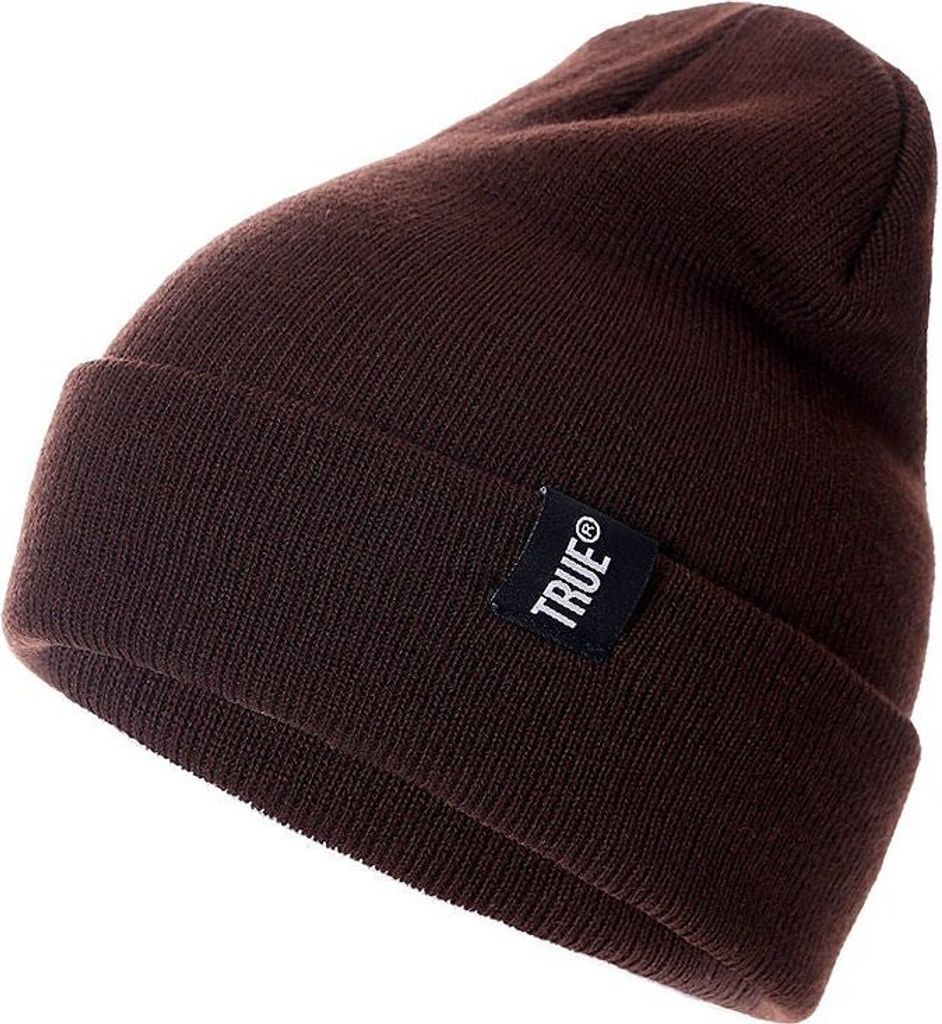 Mütze True - Stylische braune Strickmütze KP37144