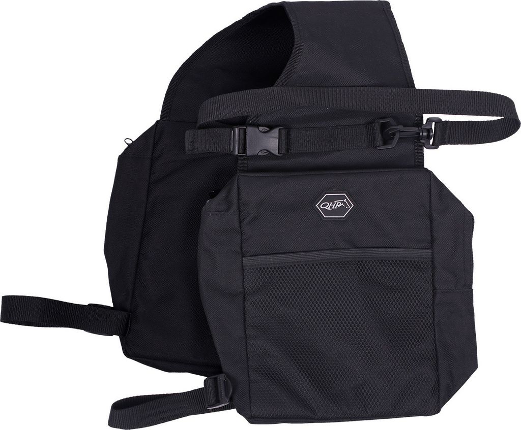 QHP Satteltasche, Farbe:schwarz