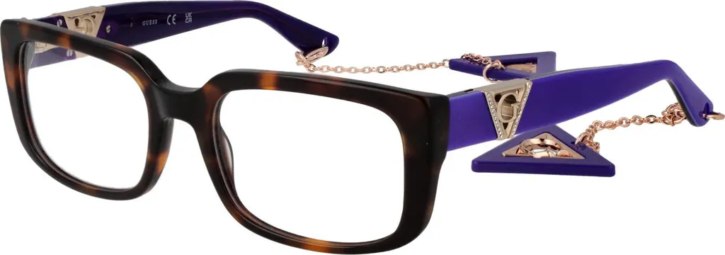 Lunettes de vue Guess GU 2959 056 monture papillon en acétate écaille