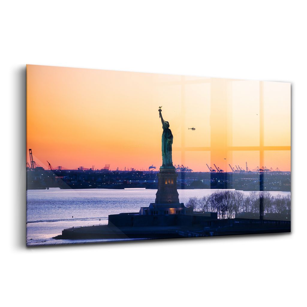 Glasmalerei - dekorative Malerei - moderne Malerei - 100x50 - Freiheitsstatue New York