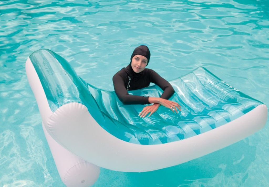 Schwimmliege Luftmatratze Badeinsel Schwimmsessel Pool Lounge Getränk 190 cm 