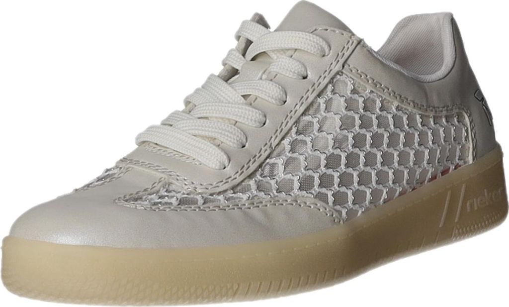 Rieker Damen Sneaker 39113-36, 39113-37, 39113-38, 39113-39, 39113-40, 39113-41, 39113-42, 39113-43 RIE-M5521 perlmutt/weiss-silber 40