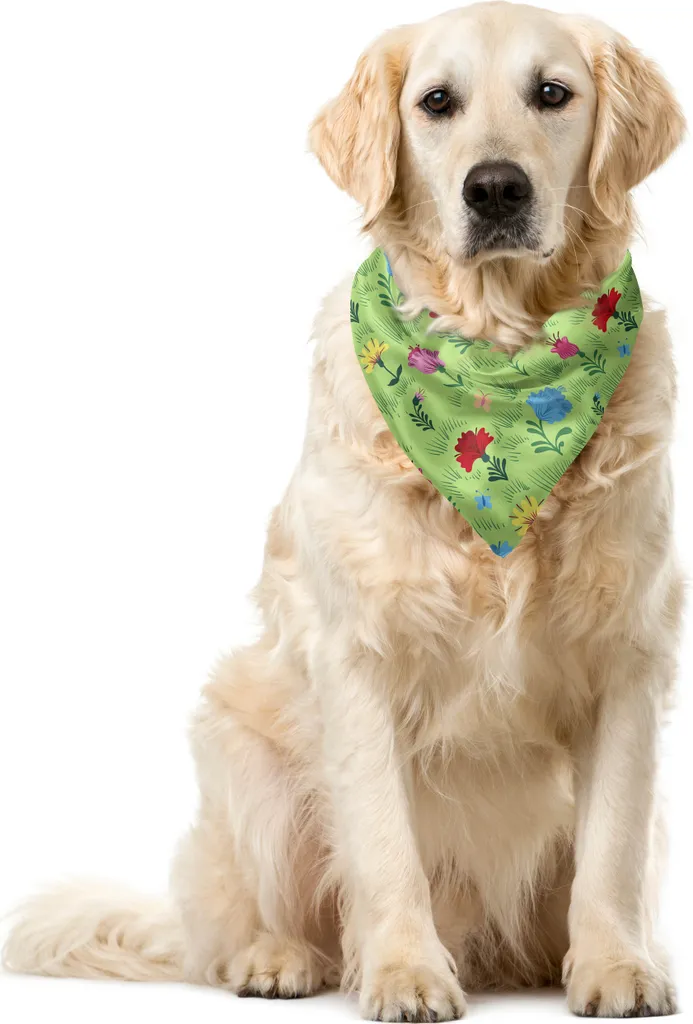 Bandana Pet ABAKUHAUS Verde Multicolore 40x40 - Accessorio Foto Trendy