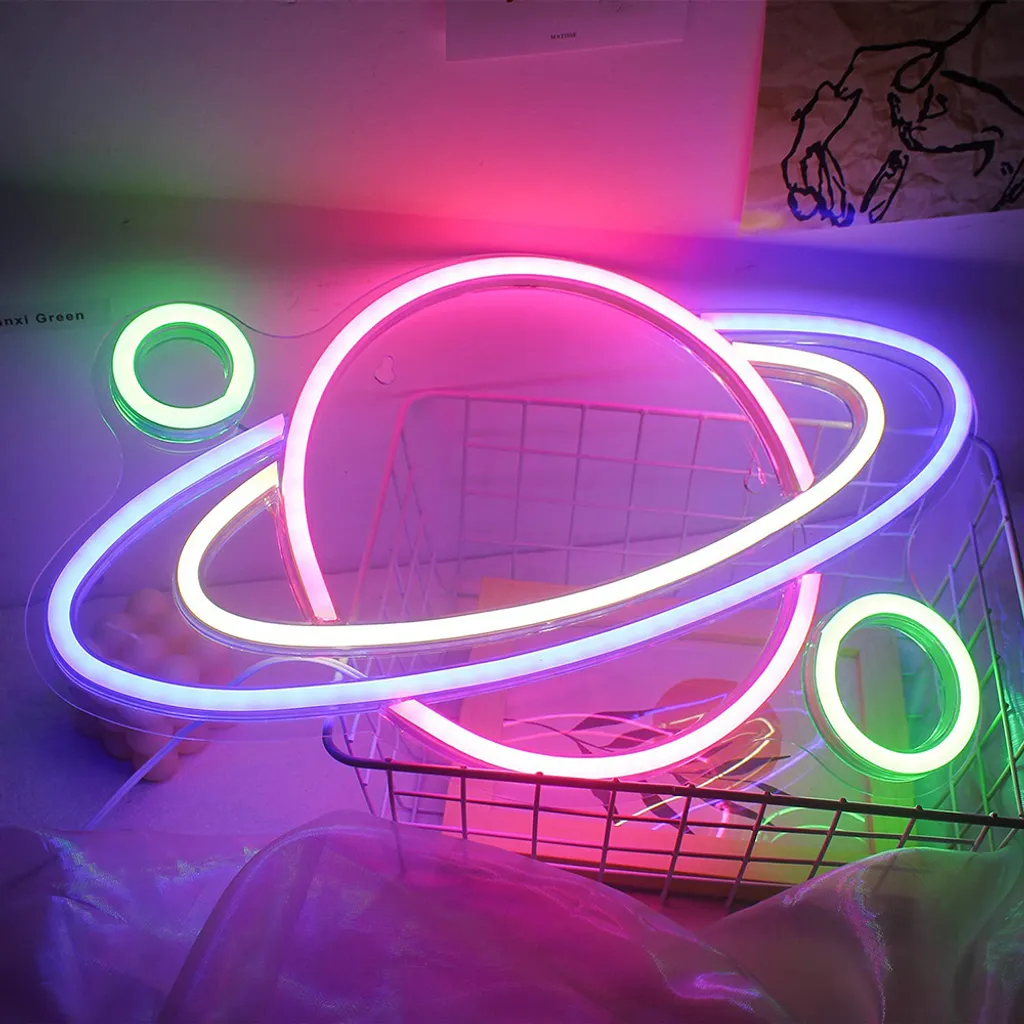 Luce Notturna Neon Pianeta: Regalo Bambini e Decorazione Cameretta